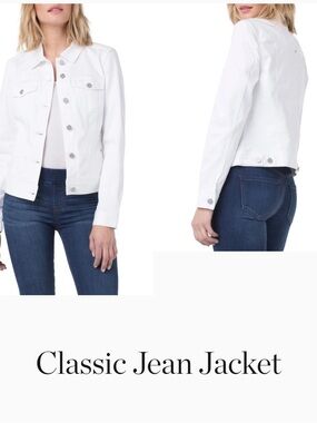 Liverpool LA Classic White Jean Jacket - Women's Denim Coat